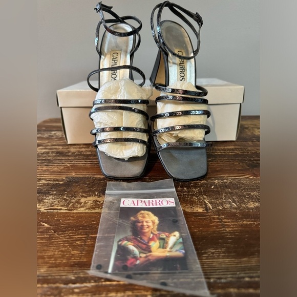 Caparros Evening shoes Grey sequins size 8 - Picture 4 of 7